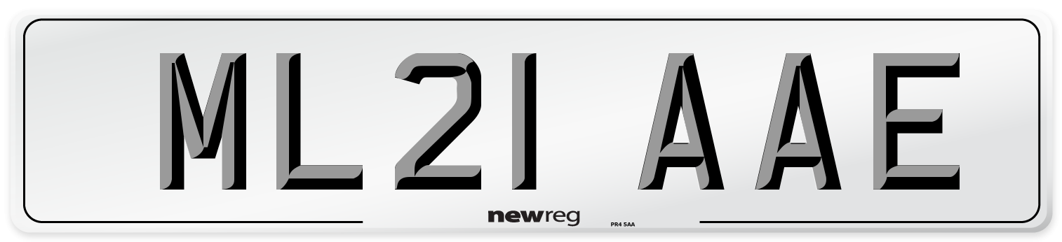 ML21 AAE Number Plate from New Reg